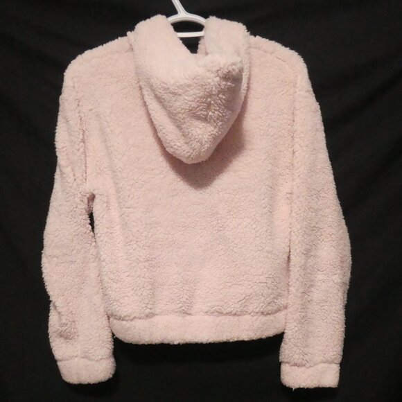 WEEKEND EDITION | small | Light Pink Hooded Teddy Jacket | Loop Zip Pull | GUC - Picture 3 of 16
